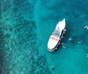 Podstrana: Ganztägige Bootsfahrt nach Brač und Schiffswrack Kontesa