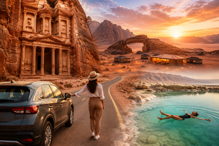 Amman: Petra, Wadi Rum, and Dead Sea 2-Day Self-Drive Tour 2-Day Self-Drive Tour Deluxe Tent
