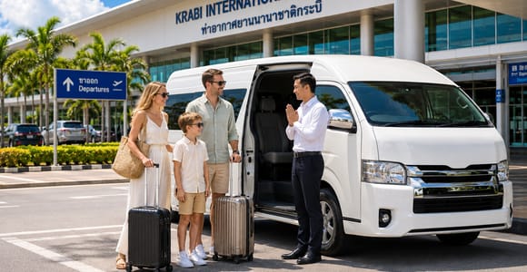 Krabi: Airport to Railay Beach Transfer with Boat Ride