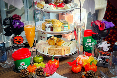 London: Halloween Afternoon Tea Bus Tour with Guide Upper Deck seating