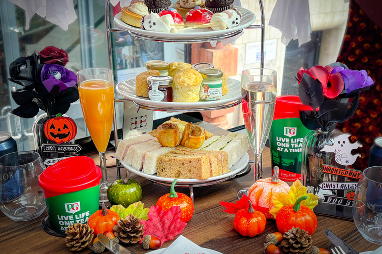 London: Halloween Afternoon Tea Bus Tour with Guide Upper Deck seating