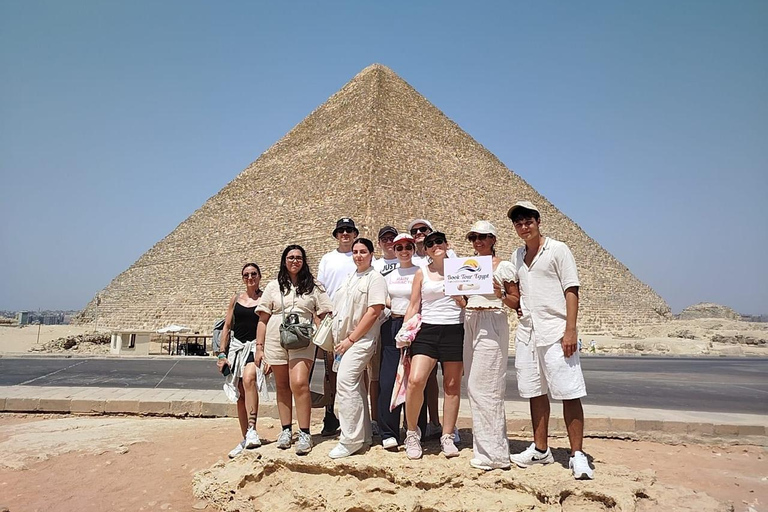 Sharm: Cairo Day Trip by Flight, Pyramids & GEM Grand Museum Entry to the Giza Pyramids, Sphinx and old Egyptian Museum