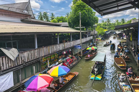 From Bangkok: Floating Market, Railway Market,& Ancient Siam