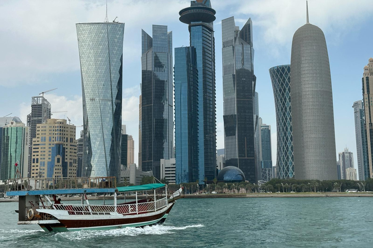 Doha city exploration and Traditional Wooden Dhow Boat Ride