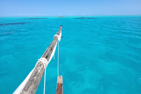 Nungwi/Kendwa: Mnemba Island Dolphin &amp; Snorkeling Tour en barcoTraslado desde Kendwa o desde Nungwi