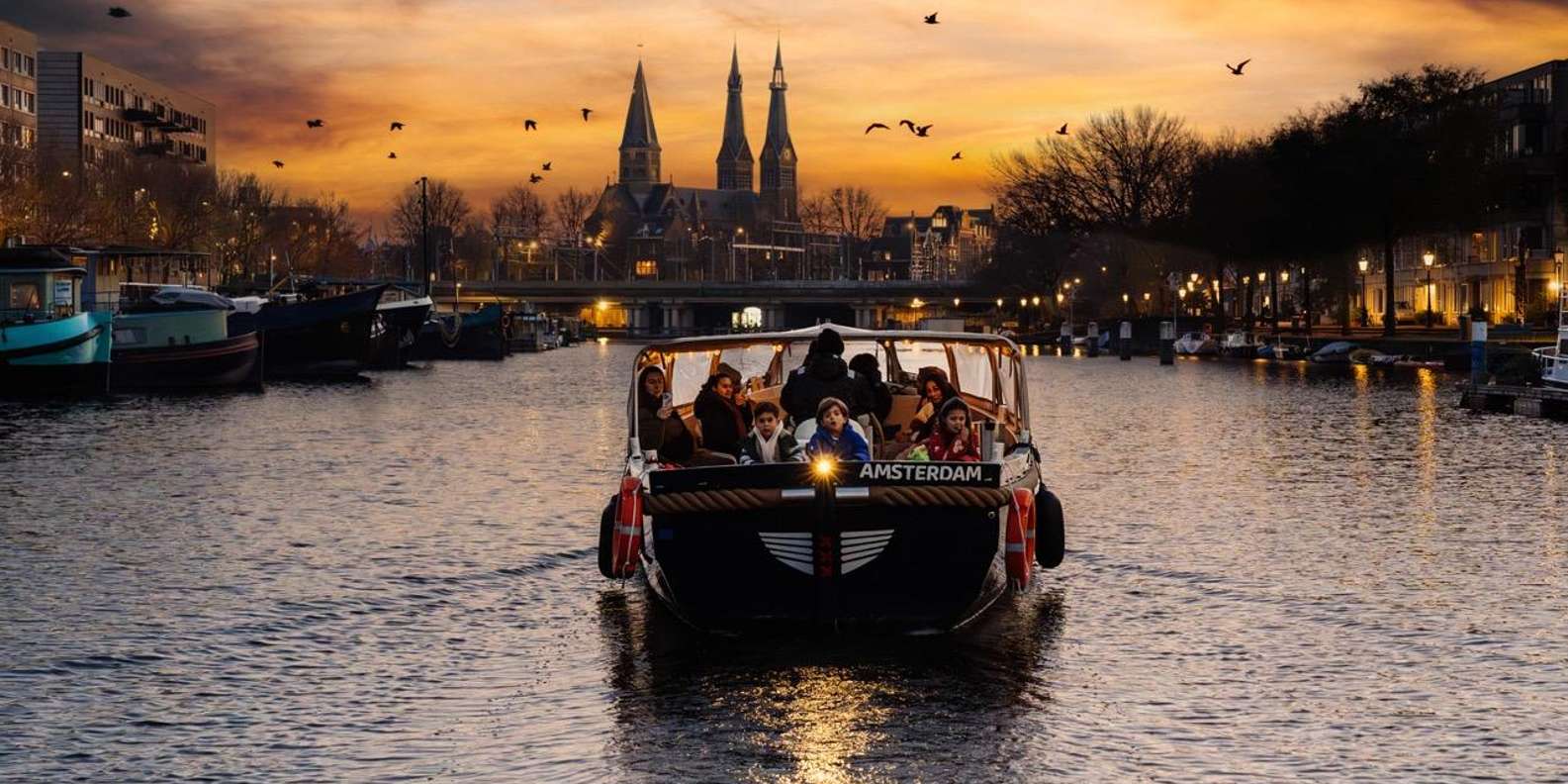 Amsterdam Evening (Sunset) Canal Cruise w/ optional drinks