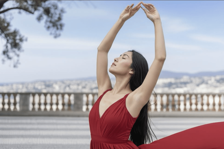 Flying Dress Photography in Nice Flying dress photography in Nice