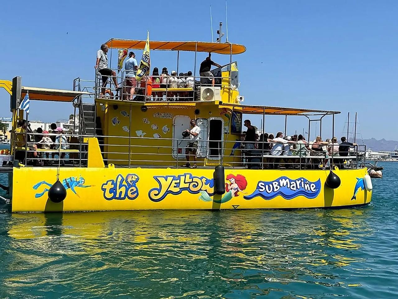 Sonnenuntergangs-Tour auf Glasboden-Boot mit griechischen Mezedes–Kos Stadt