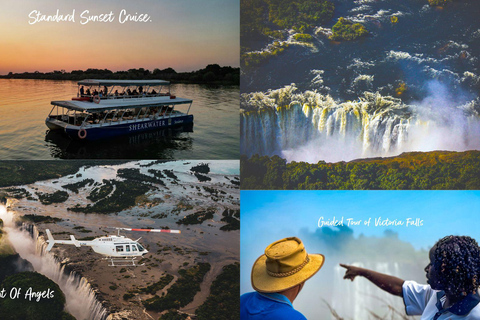 Victoria Falls: Helicopter Flight, Falls Tour, Sunset Cruise