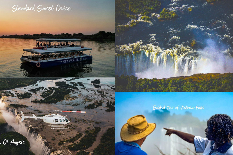 Victoria Falls: Helicopter Flight, Falls Tour, Sunset Cruise