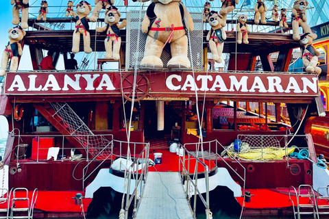 Alanya: Catamaran Cruise with Lunch, Drinks, & Transfer Catamaran Cruise with Lunch & Drinks (Meeting Point