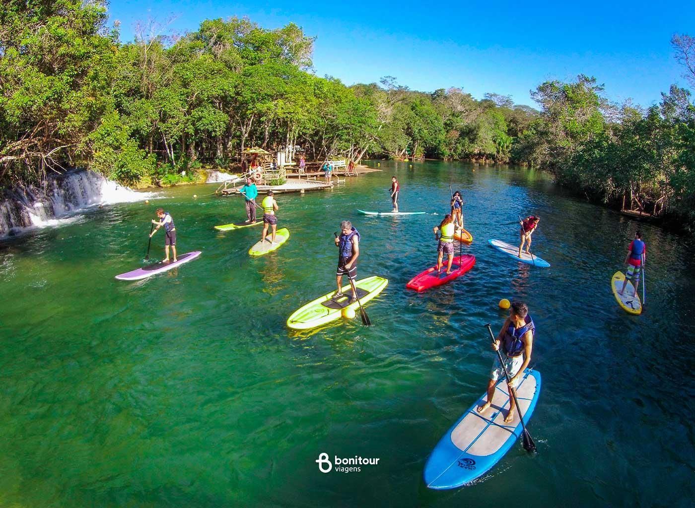 Kombi-Schlauchboot + Boia Cross Eco Park: zwei Wasserfahrten auf dem Fluss Formoso