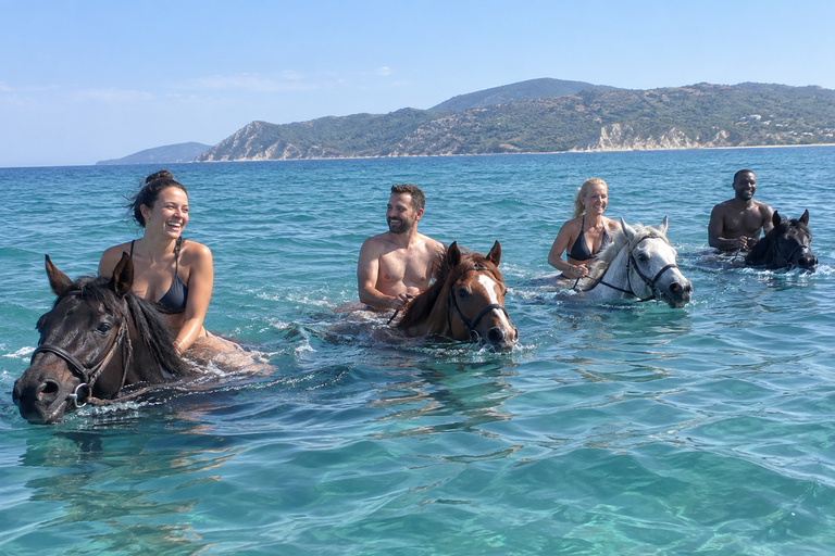 Zakynthos: Beach Horseback Riding and Swimming Experience