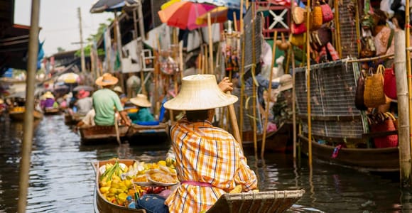 Bangkok: Schwimmender Markt & Zugmarkt (deutschsprachiger Guide)