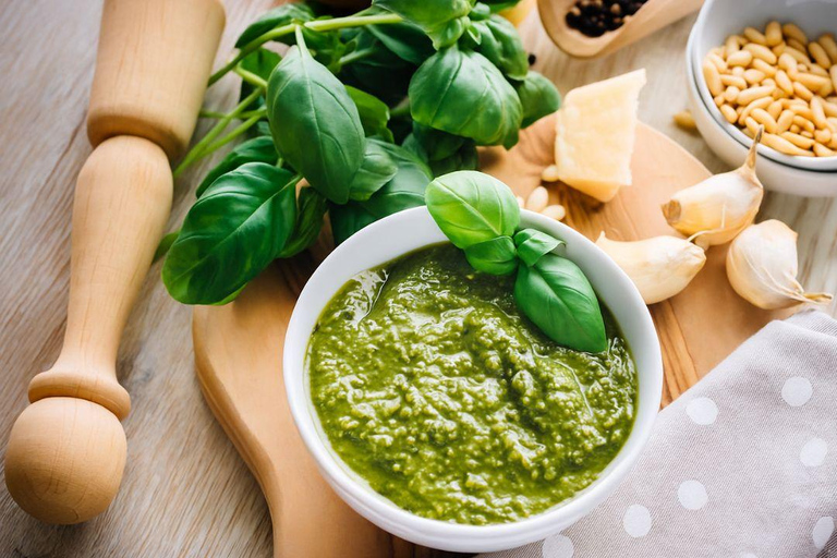 Genoa: Pesto al Mortaio Masterclass with Tasting and Wine Genoa: Masterclass in Pesto al Mortaio with Tasting and Wine