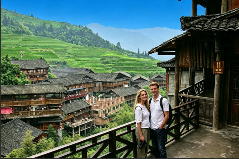Guilin Longji Rice Terraces and Long Hair Village Tour coach