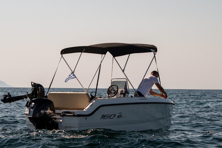 Chania City: No-License, Self-Drive Premium Boat Rental