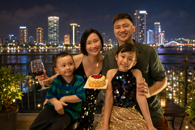 Da Nang: Panoramic Rooftop Dinner & Dragon Bridge Fire Show Dragon’s Flame Romance: Wine & Best View