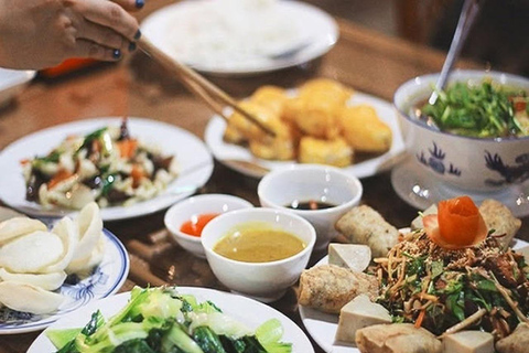 Hue: Vegetarian Food Tour by Scooter with Hotel Pickup