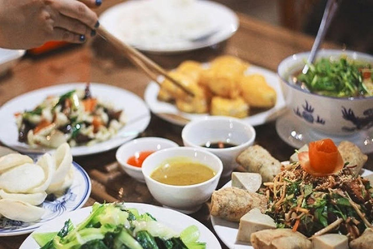 Hue: Vegetarian Food Tour by Scooter with Hotel Pickup