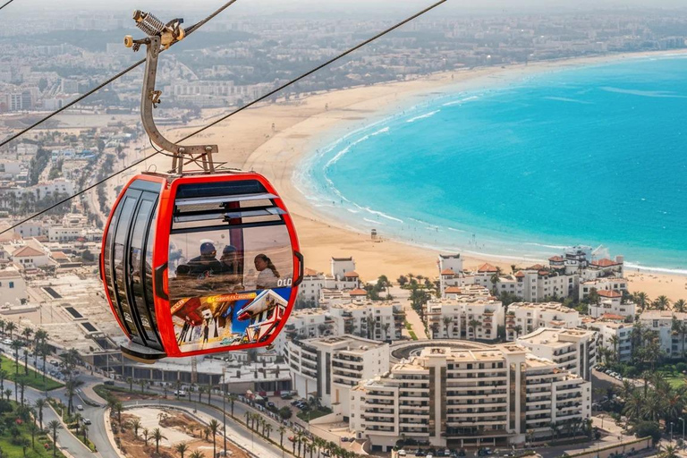 From Agadir: Cable Car Ride with Hotel Transfer and Sunset Pass