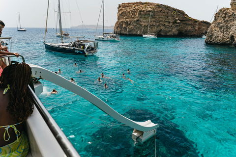 Malta: Gozo & Comino Islands, Blue Lagoon & Seacaves Tour Comino and Gozo islands with Bus to Gozo's capital