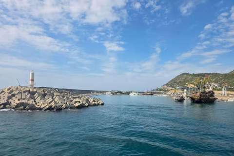 Side: Alanya Pirate Boat Tour with Swimming and Lunch Side: Alanya Sunset Pirate Boat Tour