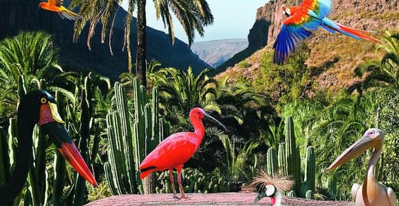 Gran Canaria: Sightseeing Tour of Palmitos Park and Camel Park Fataga