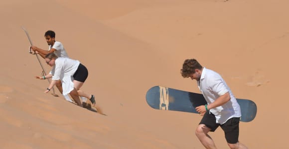 Agadir/Taghazout: Sandboarding & Sunset Camel Ride with BBQ
