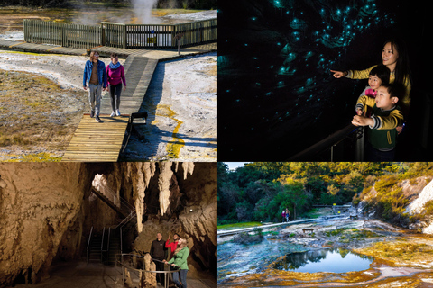 Desde Auckland: Excursión de un día en grupo a la Cueva de Waitomo y Orakei Korako