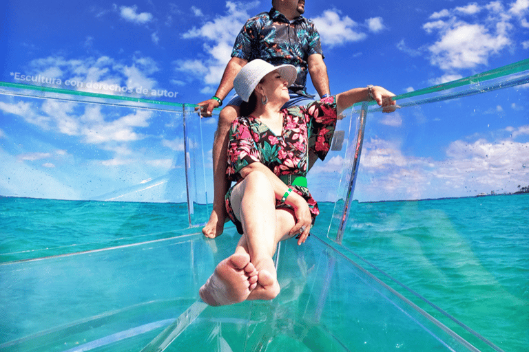 Cancun: gita in barca con fondo trasparente e bevande