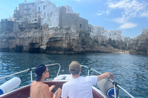 Polignano Sea Caves: Boat Tour with Snorkeling & Aperitif Sea Caves Boat Tour from San Vito