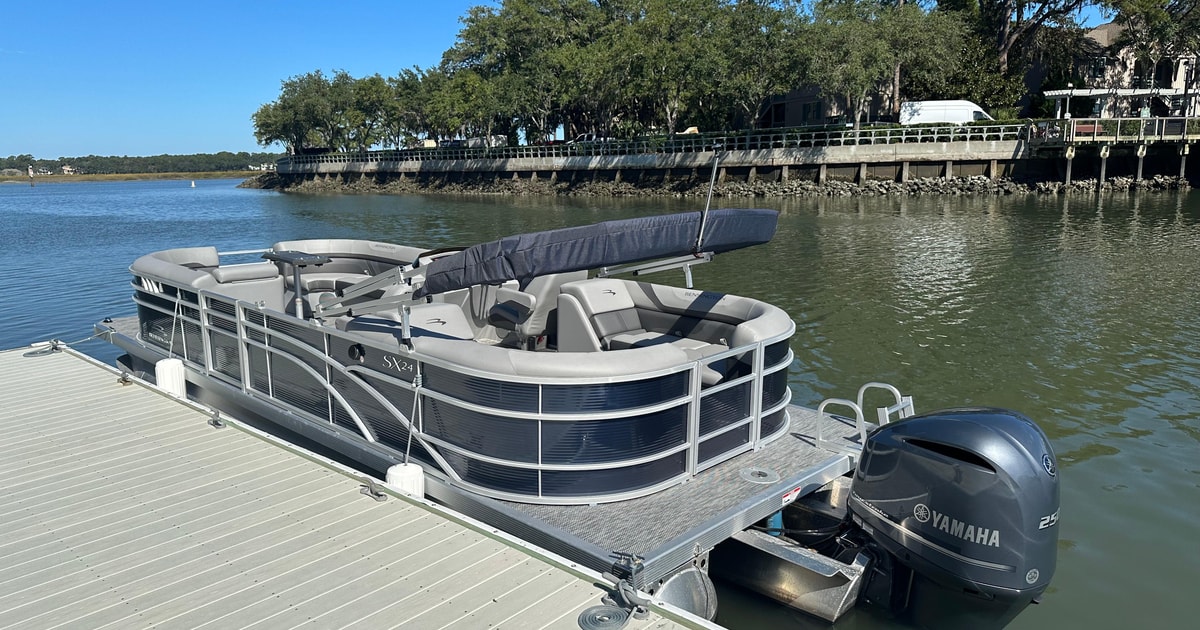 2 Hour Private 24 ft. Luxury Pontoon Hilton Head Boat Rental GetYourGuide