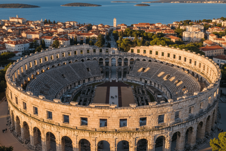 From Zagreb: Ancient Roman Arena & Rovinj Private Day Trip
