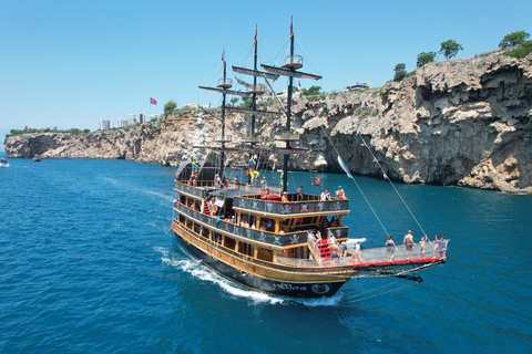 Atlantic Pirate Boat Tour to the Hidden Coves of Antalya Atlantic sunset boat tour with dinner & soft drinks