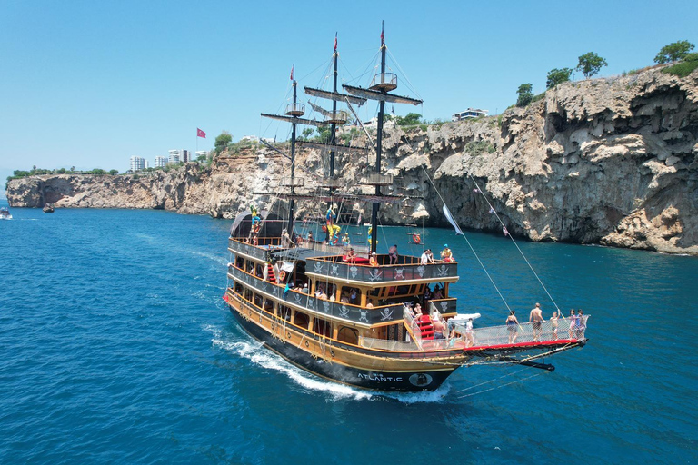 Atlantic Pirate Boat Tour to the Hidden Coves of Antalya Atlantic sunset boat tour with dinner & soft drinks