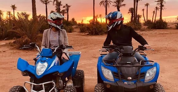 Marrakech : Visite guidée à dos de chameau et en quad avec thé