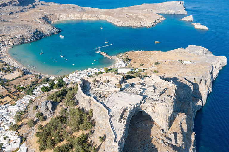 Rhodes: Lindos Boat Tour with Swim Stop and Hotel Pickup From Rhodes to Lindos SELF - Guided Boat Tour