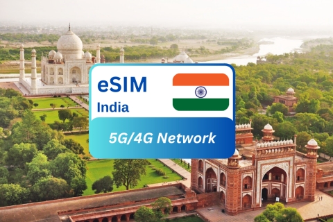 Neu Delhi: Premium India eSIM Datentarif für Reisen1GB/7 Tage