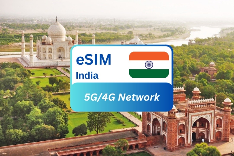 Neu Delhi: Premium India eSIM Datentarif für Reisen1GB/7 Tage