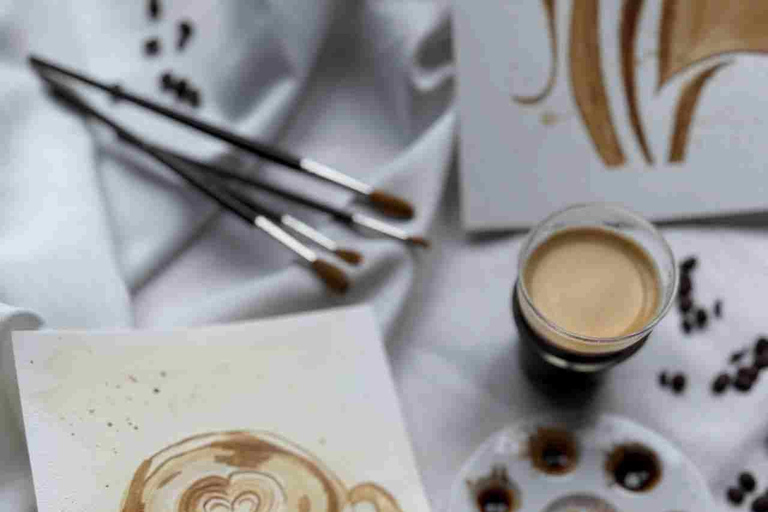 Leipzig: Coffee Painting Workshop with Framed Artwork