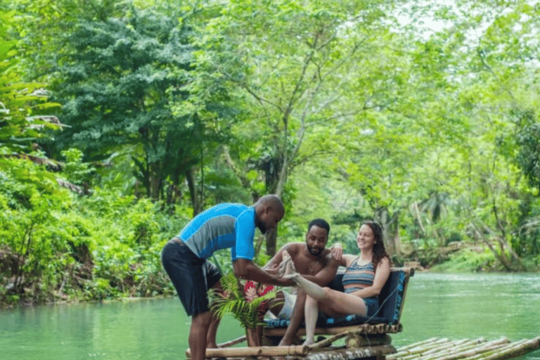 Montego Bay: River Rafting and Sunset Catamaran Cruise