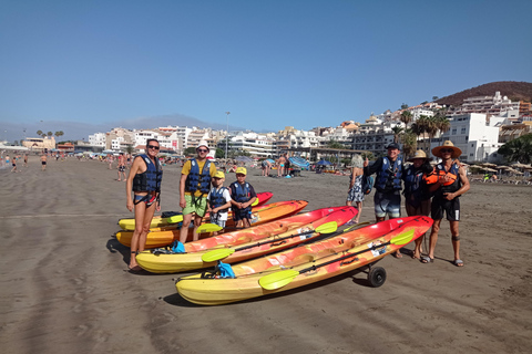 Tenerife:Kayak et plongée en apnée avec les tortuesExcursion en kayak + plongée avec masque et tuba avec observation des tortues et des dauphins