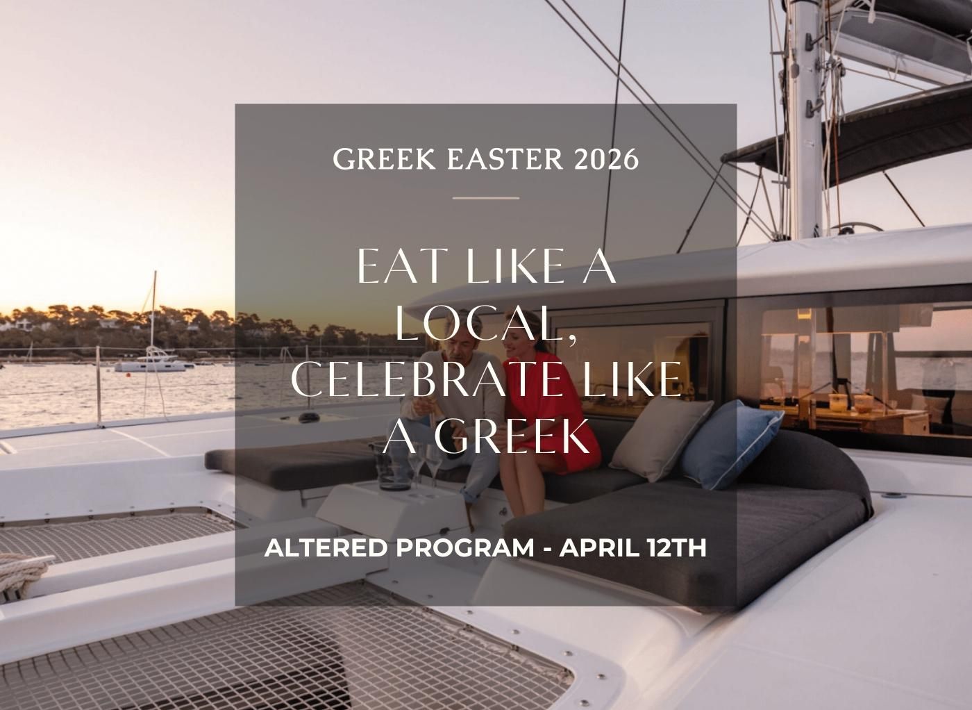 Luxus-Segelkatamaran Heraklion Dia-Insel | Gourmet-Menü