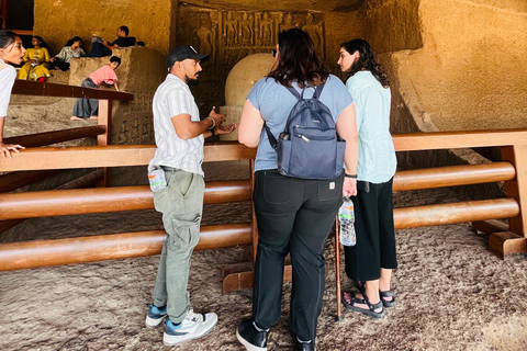 Mumbai: Kanheri Caves Guided Tour Kanheri Caves+Temple+Village+Tiger safri ( pickup & drop)