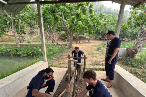 Programme de soins aux éléphants et chutes d&#039;eau collantes en vedetteJournée complète de soins aux éléphants et chute d&#039;eau collante (Programme B)