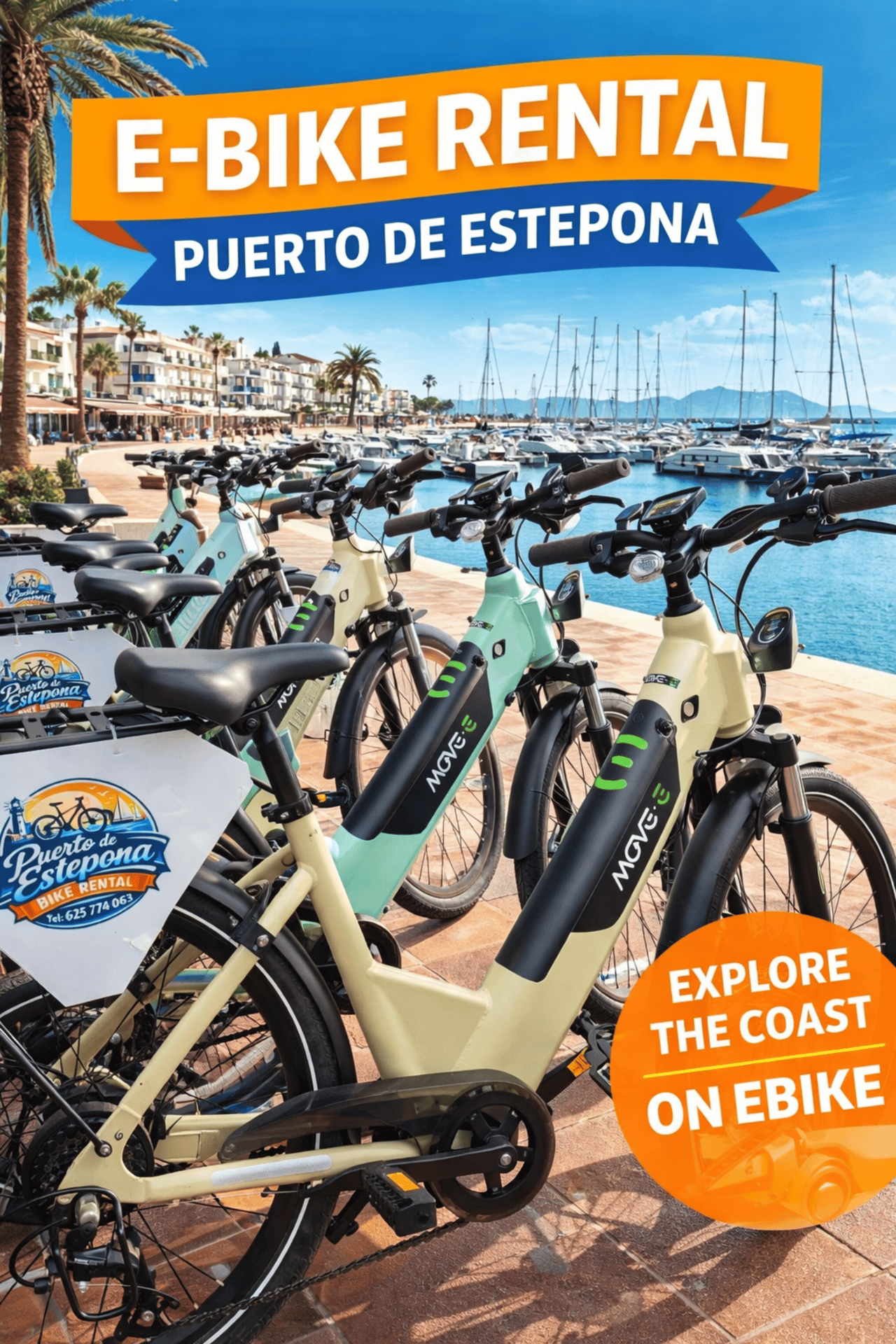 E-Bike-Verleih ab Estepona Hafen