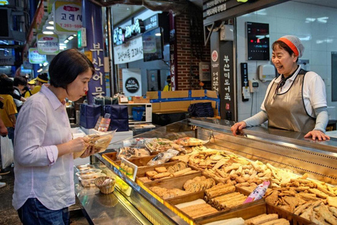 Busan : Croisière commentée au coucher du soleil à Jagalchi et visite nocturne du marché