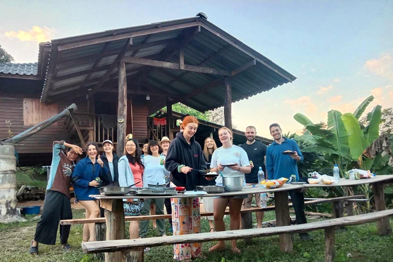 Chiang Mai: 2-Day Jungle Trek with Elephant Farm & Raft Ride Hotel Pickup and Drop-off (within Pickup Area)