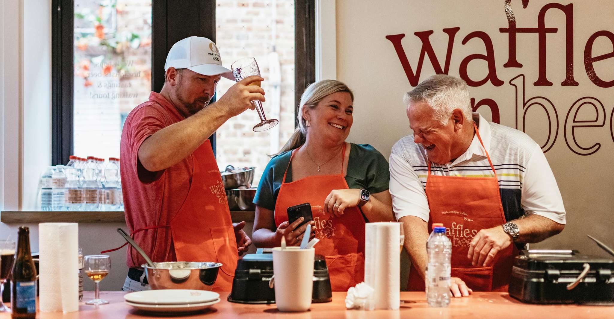 Bruges: Belgian Waffle-Making Workshop with Beer Tasting